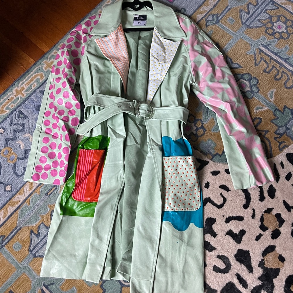 One of a Kind Veda UO Colorful Women's leather Jacket